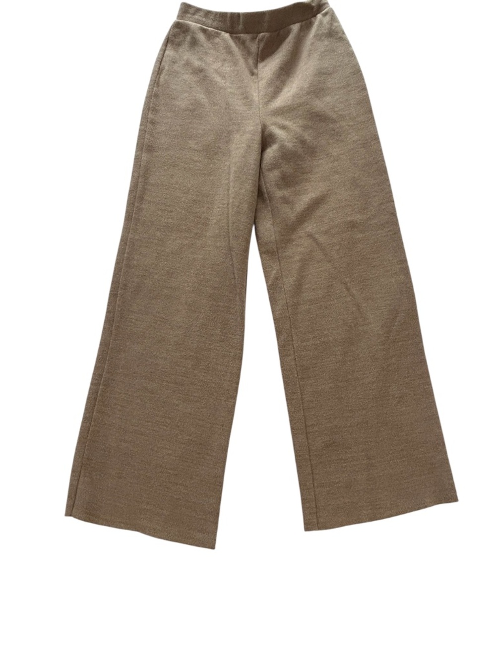 Zara Women's Wide Leg Sweater Pants M Tan